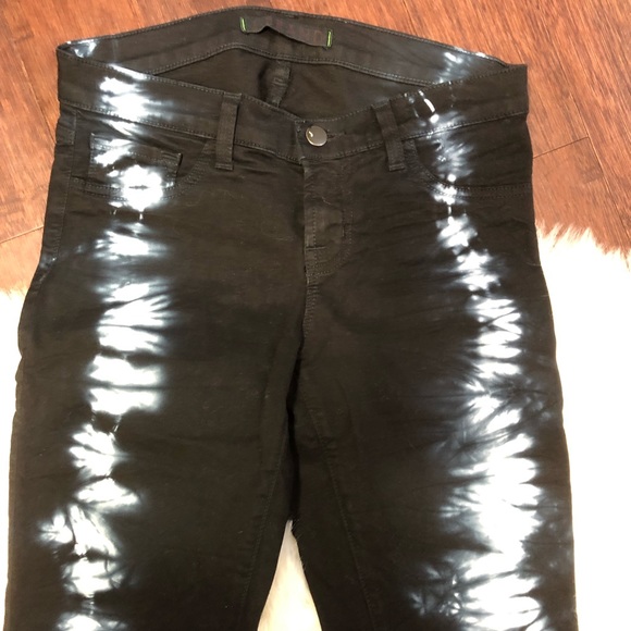 J brand black tie dye skinny jeans - Picture 3 of 7